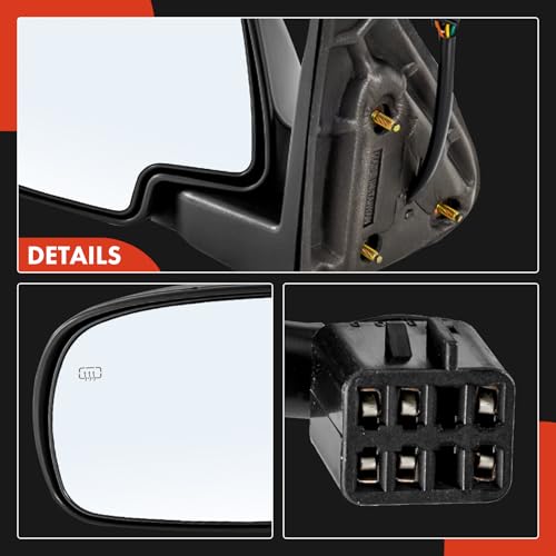 A-Premium Left Driver Side Heated Power Door Mirror - Compatible with Chevy Suburban, Silverado 1500 2500 HD 3500, Tahoe, Avalanche & GMC Sierra, Yukon & Cadillac Escalade, 1999-2006 by A-Premium - Used condition - Image 7