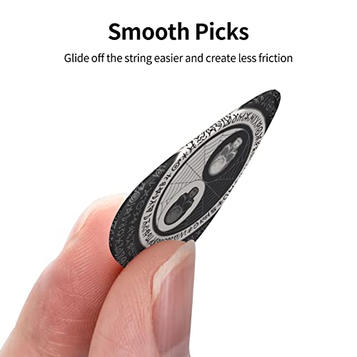 Lot de 12 médiators pour guitare avec tête de mort abstraite Yin Yang Noir - Les Beatles, Paul McCartney, John Lennon, RIngo Starr, George Harrison Lot de 12 médiators pour guitare avec tête de mort abstraite Yin Yang Noir – Image 5