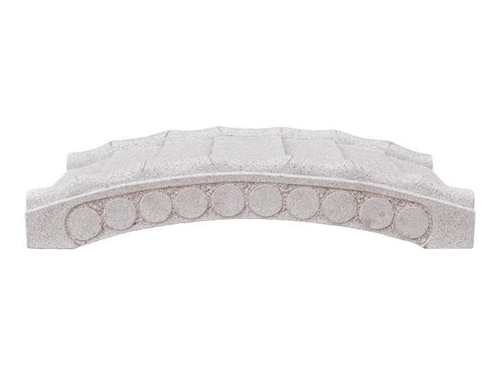 Geosism & Nature Chinesische Steinbrücke (rosa Granit), handgeschnitzt für einen Teich in einem Zen-Garten, 122x71xh25 cm - LEB122