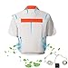 La Veste De Climatisation USB avec Ventilateur De Veste De Travail De Protection UV Convient Aux Vêtements De Pêche en Plein Air Et Aux Travaux À Haute Température,Gris,XXXL