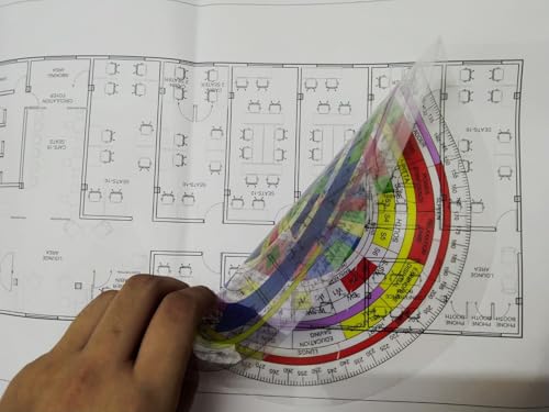 Image of Shakti Chakra Transparent Printed Sheet (Pack of 3), Vastu Gurus Choice, Accurate Scale, 45 Devtas, 16 Attributes, Health Chart, 8 Dikpal, 9 Planets, 32 Door, Toilet Remedies