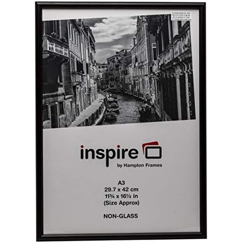 Hampton Frames GLENWOOD A3 (30x42cm) Black Picture Poster Photo Frame Plexi (Non-Glass) GLEA3BKP Cover