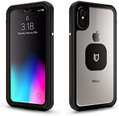 HITCASE SHIELD LINK iPhone X Case -Thinnest Waterproof Protective Aluminum Case/Durable Mountable Snowproof Underwater Cover Magnetic Lens Fully Sealed Screen Protector (BLACK) (Black)