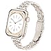 wipalor Slim Stainless Steel Strap Compatible with Apple Watch Straps Women 42mm(Series 11 10) 41mm 40mm 38mm, Metal iWatch Strap, Ladies Band for Apple Watch Series 10 9 8 7 6 5 4 3 2 1 SE,Starlight