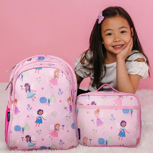 Image of Wildkin 15 Inch Backpack for Kids, Fairy Garden | Ages 5-10, padded straps, side water bottle pocket - coordinates with matching Wildkin lunch boxes