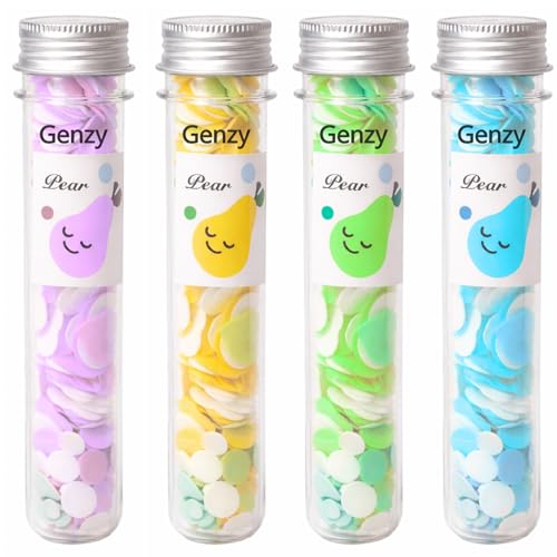 Image of GENZY Paper Soap Sheets 4 Tube Pack | Travel Paper Soap | Portable Hand Wash Soap Strips | Disposable Pocket Soap | Scented Flower Design Tubes | Instant Soap Sheets for School, Camping, Outdoor & Travel Essentials for Men, Women & Kids