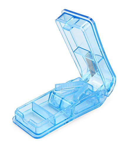 Excellent Portable Clear Pill Splitter, Effective Finger Protecting Pill Cutter with Safe Shield