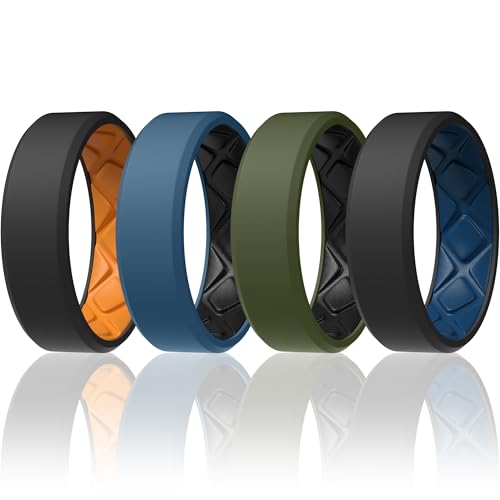 Anneaux en silicone pour homme Egnaro | Cadeau sport bague biseautée lui