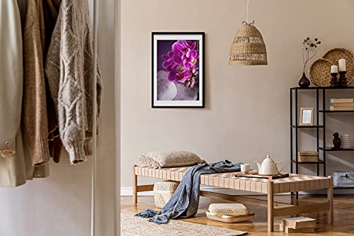 Tableau décoratif 50x70 cm Tulup cadre moderne fleur rose - 3