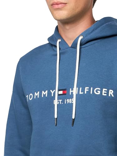 Image of Tommy Hilfiger Men's Medium Weight Fleece Hoodie Sweatshirt With Embroidered Logo, Also Available in Big & Tall