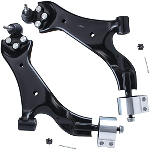 Image of Detroit Axle - 10pc Front End Suspension Kit for 2008 2009 Saturn Vue 2 Lower Control Arms w /Ball Joints 2 Sway Bar End Links 4 Inner & Outer Tie Rods 2 Boots Replacement