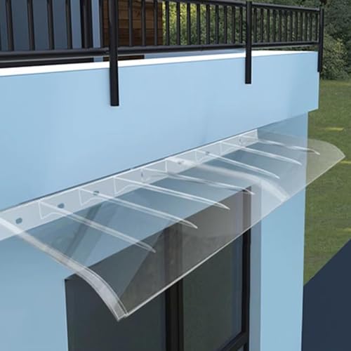 Auvent en PVC transparent pour abriter la terrasse du vent