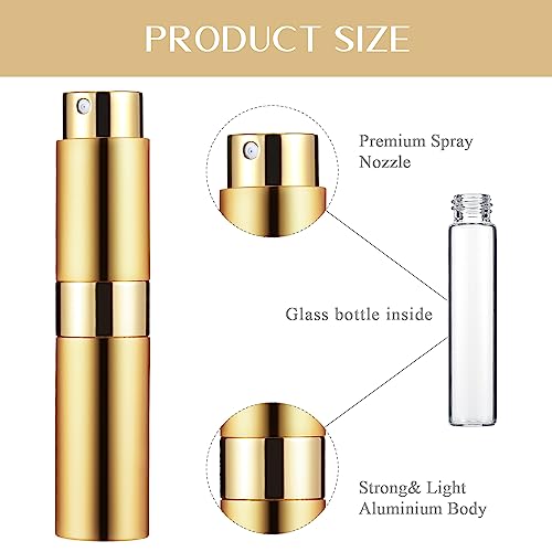 Tessco for you 35 Pieces 8ml Travel Refillable Perfume Bottles Mini Cologne Perfume Spray Bottle Empty Pocket for Travel and Outgoing Pocket Cologne Sprayer4