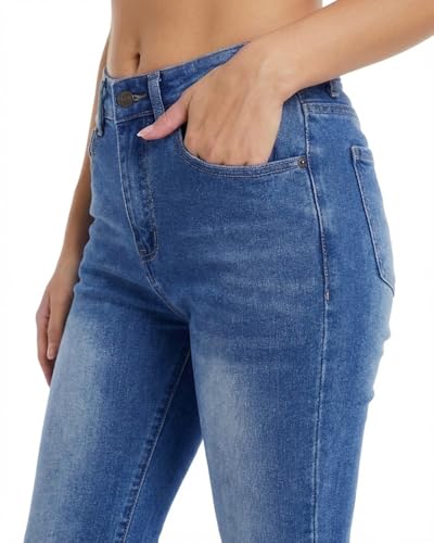 Jean extensible taille mi-haute avec double option d'entrejambe longue - 5