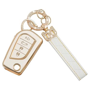 AMAZON - TX-INNO AUTO for Toyota Key Fob Cover with Keychain, Soft TPU Key Case Shell Compatible with Toyota Camry RAV4 Highlander Corolla Fortuner Tundra Smart Key Holder