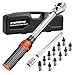 ATsafepro Bicycle Torque Wrench Set 5-25 Nm, 1/4 Inch Drive Click Torque Wrench Set with Dual Direction Adjustable 72 Tooth for Bike and Motorcycle Maintenance
