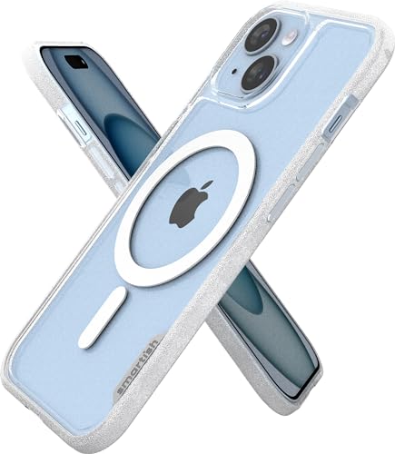 Custodia sottile per iPhone 15 - Gripmunk compatibile con MagSafe leggera e protettiva Cover magnetica con impugnatura con fodera - Chiaramente trasparente microfibra