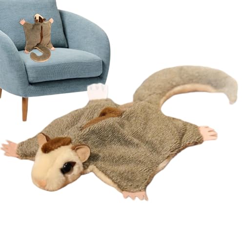 Animal De Peluche De Ardilla Voladora - Lindo Muñeco De Peluche De 25 Cm, Peluch De Ardilla Voladora Realista, Juguete De PelucheSuave | Muñeca Magnética De Ardillas Voladoras Para Guardería, Niños,
