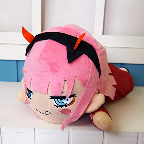zcm Juguete de Peluche Anime Darling In The Franxx Zero Two 02 Muñeca De Peluche Figura De Juguete Cojín Almohada Algodón Suave