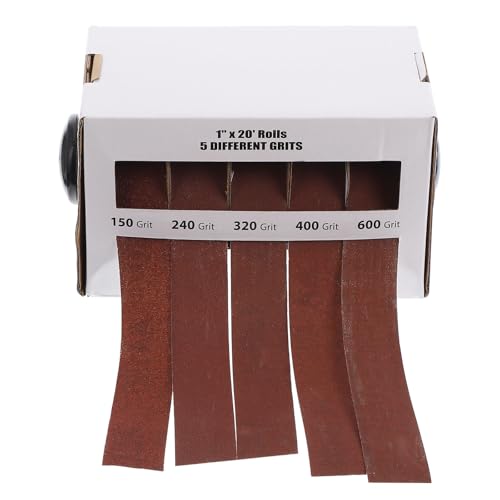 Baluue Boxed Emery Cloth Abrasive Rolls, Multi-Directional Drawable Sanding Belt for Dry Metal, Glass, Wood Polishing, Tearable Grit Sandpaper for Carpentry and Industrial Use