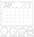 Calendar 2025-2026 - Wall Calendar from July 2025 to December 2026, 2025-2026 Calendar with Holiday Marked, Premium Paper for Organizing, 8.5'' x 11'',Black Large Word