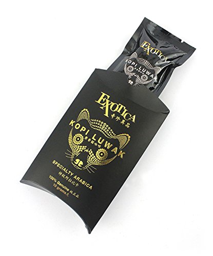 100% Wild Genuine World's Most Expensive Coffee Kopi Luwak Specialty Arabica Ground Gourmet Coffee (10g sachet)