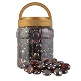 Pure Garden 50-LG1382 Feuerstelle aus Glas, Bernstein, 4,5 kg