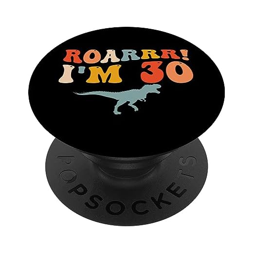 30 Años Fiesta de Cumpleaños Dinosaurio T-rex Roarrr! Soy 30 PopSockets PopGrip Intercambiable