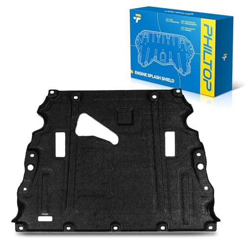 Image of PHILTOP Front Lower Engine Splash Shield Under Cover Compatible with 2015-2018 Ford Edge, 2019-2023 Lincoln Nautilus, Engine Case Guards Replace# FO1228169