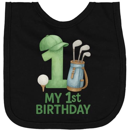 inktastic Golf Themed My 1st Birthday Newborn Bib
