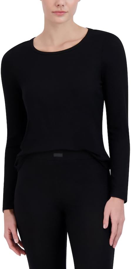 Steve Madden Womens Women's Ribbed Long-Sleeve Sleep TeeNight Shirt
