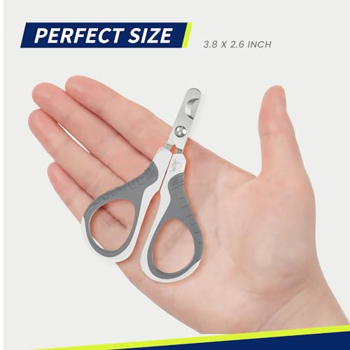 WePet-Pet-Nail-ClippersU071-Professional-Claw-Trimmer-Bended-Scissor-Special-for-Cats-Kittens-Dogs-Puppies-Small-Animals-WhiteGrey