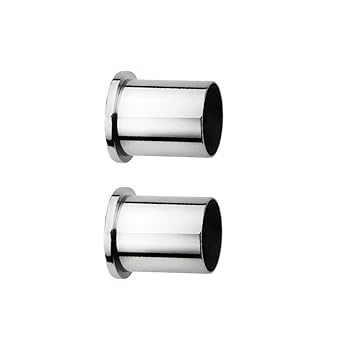 WSKART Lightweighted Stainless Steel Wall Council Bracket for 1 Inch Rod Support for Curtain / Cupboard / Wardrobe Fittings F569(H)-001