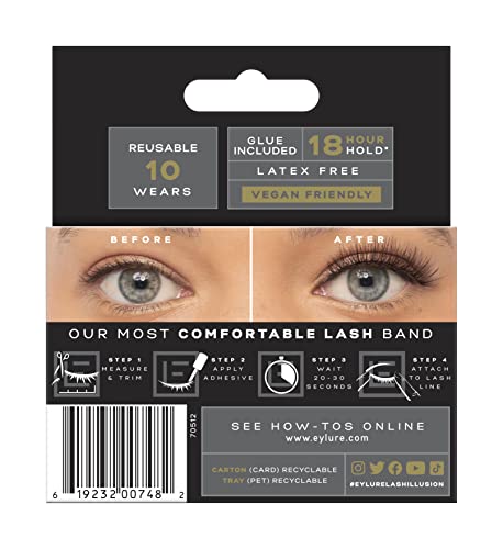 Eylure Lash Illusion No 320, Black, 1 pair (Pack of 1) - Image 2