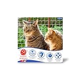 RUBALN ®️ Malla terraza y Red para Gatos balcón-Red protección Gatos Ventanas y terrazas, de Nylon Resistente con Kit instalación Completo con Instrucciones de instalación+Juguete para Mascota (3x8)