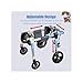 Xs to XXL Dog Wheelchair 4 Wheels Can Be 2 Wheels, Full Support Wheelchair for A Disabled, Adjustable Knee Brace for Double Rear Leg(Medium)