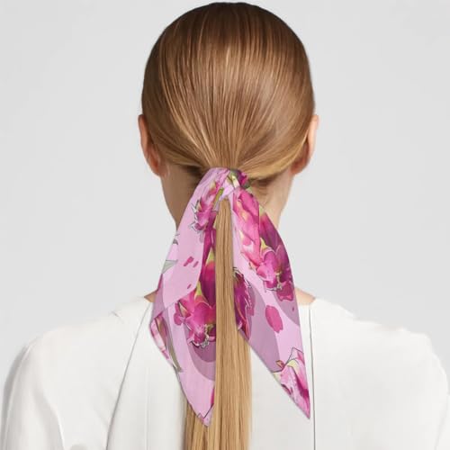 Dragon Fruits Pink Silk Feeling Scarf Head Scarf for Women 23.6 x 23.6 Inch Neckerchief Lightweight Square Scarves Bandana Hair Wrap for Sleeping4
