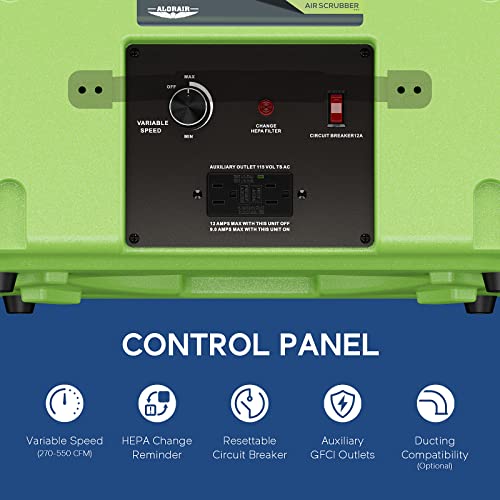 Image of ALORAIR HEPA Air Scrubber with 3 Stage Filtration, Water Damage Restoration