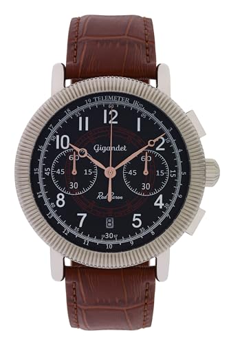 Montre d'aviateur Gigandet 6VNAG19NE/003 : L'Excellence Horlogère et Finitions Cuir Véritable
