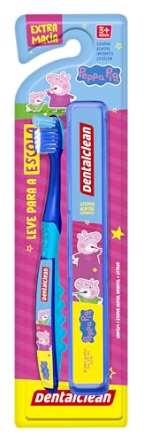 Dentalclean Escova de Dente Infantil Peppa Pig com Estojo Escolar Sortido, Extra Macia
