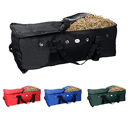 Majestic Ally 1200 D Nylon Fabric Extra-Large 44” x 20” x 16” Heavy-Duty Hay Bale Storage Bag (Black)