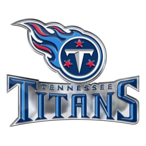 FANMATS 60474 - NFL - Tennessee Titans Embossed Color Emblem | Flaming T Primary Logo