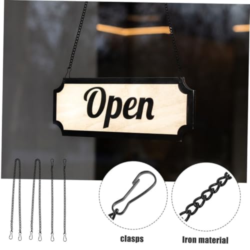 Image of 4pcs Heavy Duty Hanging Chain for Plants Black Decorative Chains for Flower Pots Picture Frames and Bird Feeders for Indoor and Outdoor Use