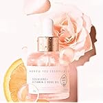 Squalane and Vitamin C Rose Serum. Anti Aging Anti Wrinkle Brighten, Hydrate, Firm and Reveal Radiant Skin 1.0 ounces