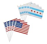 GentleGirl Lot de 100 drapeaux américains (Chicago)