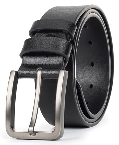 Vintage Style Genuine Leather Dress Belt, 1.5