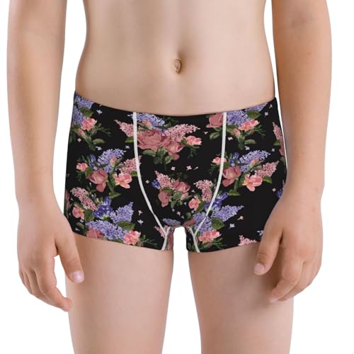 Boys' Cotton Boxer Brief Soft Underwear-Bouquet