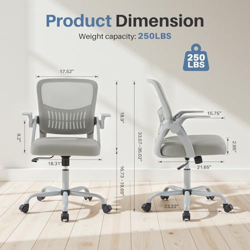 Image of DUMOS Ergonomic Home Office Chair, Lumbar Support Desk Chair