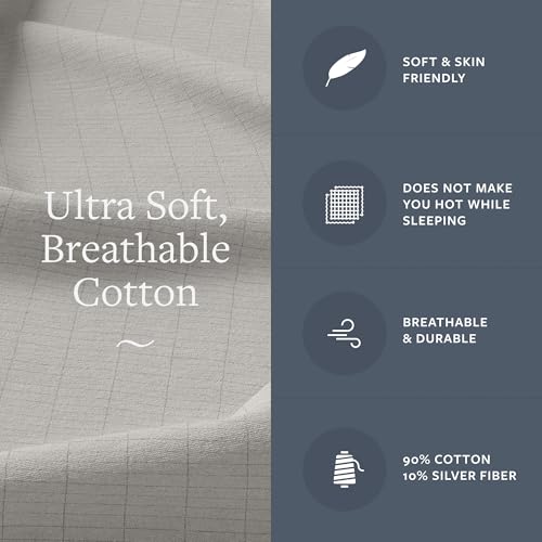 image for GroundLuxe Luxury Fitted Grounding Sheet in Beige for California King 
