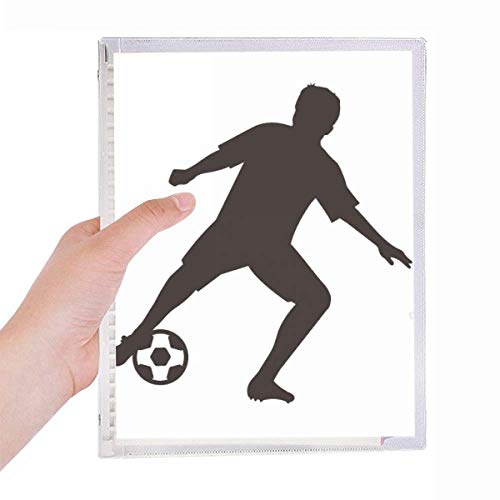 Carnet de sport à spirale pour organiser vos exercices avec silhouette soccer